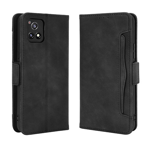 Leather Case Stands Flip Cover Holder BY3 for Vivo Y52s 5G Black