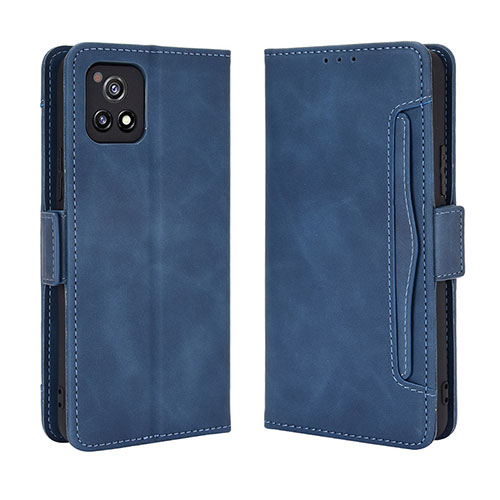 Leather Case Stands Flip Cover Holder BY3 for Vivo Y52s t1 5G Blue