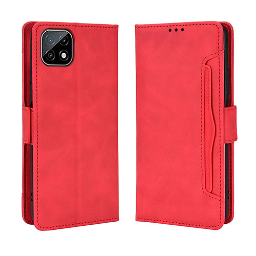 Leather Case Stands Flip Cover Holder BY3 for Wiko T3 Red