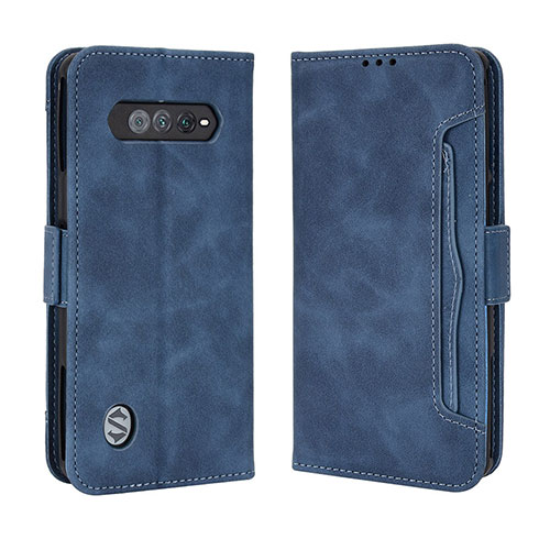 Leather Case Stands Flip Cover Holder BY3 for Xiaomi Black Shark 4S 5G Blue