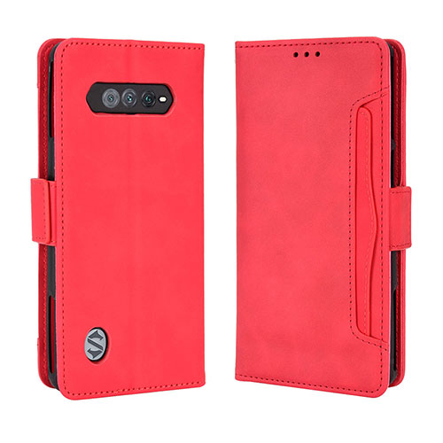 Leather Case Stands Flip Cover Holder BY3 for Xiaomi Black Shark 4S Pro 5G Red