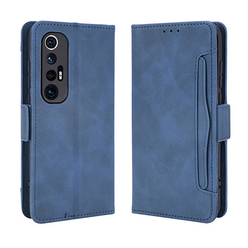 Leather Case Stands Flip Cover Holder BY3 for Xiaomi Mi 10S 5G Blue