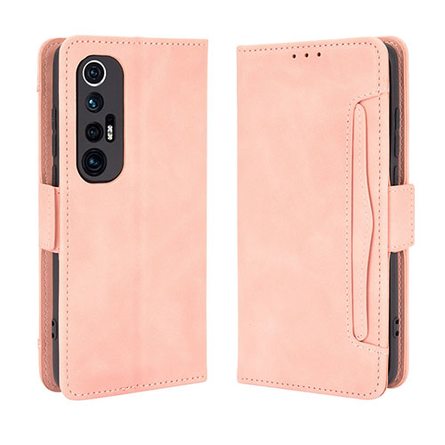 Leather Case Stands Flip Cover Holder BY3 for Xiaomi Mi 10S 5G Pink