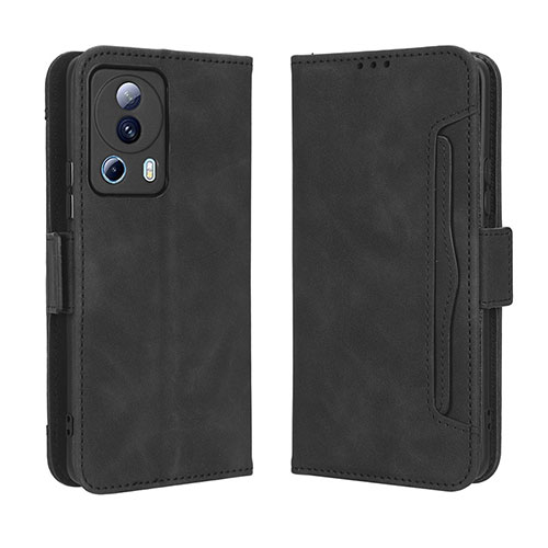 Leather Case Stands Flip Cover Holder BY3 for Xiaomi Mi 13 Lite 5G Black