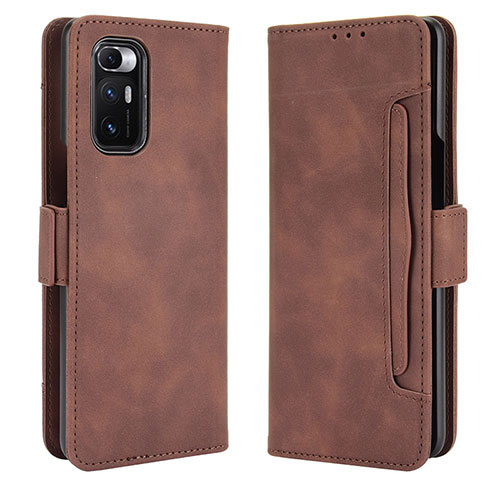 Leather Case Stands Flip Cover Holder BY3 for Xiaomi Mix Fold 5G Brown