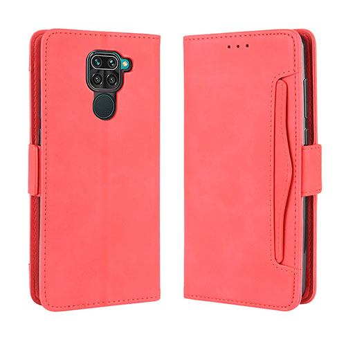 Leather Case Stands Flip Cover Holder BY3 for Xiaomi Redmi 10X 4G Red
