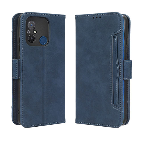 Leather Case Stands Flip Cover Holder BY3 for Xiaomi Redmi 11A 4G Blue