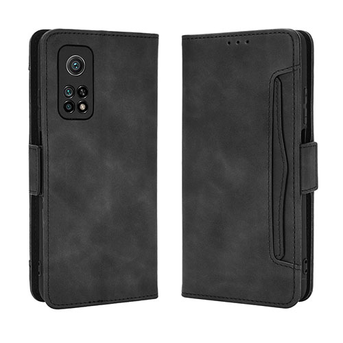 Leather Case Stands Flip Cover Holder BY3 for Xiaomi Redmi K30S 5G Black