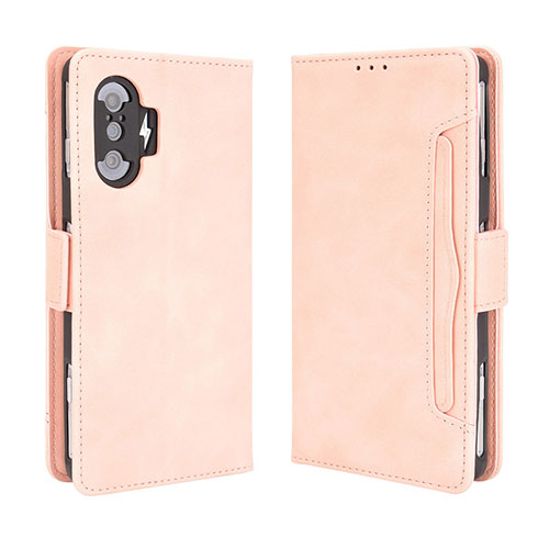 Leather Case Stands Flip Cover Holder BY3 for Xiaomi Redmi K40 Gaming 5G Pink