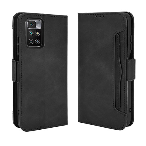 Leather Case Stands Flip Cover Holder BY3 for Xiaomi Redmi Note 11 4G (2021) Black