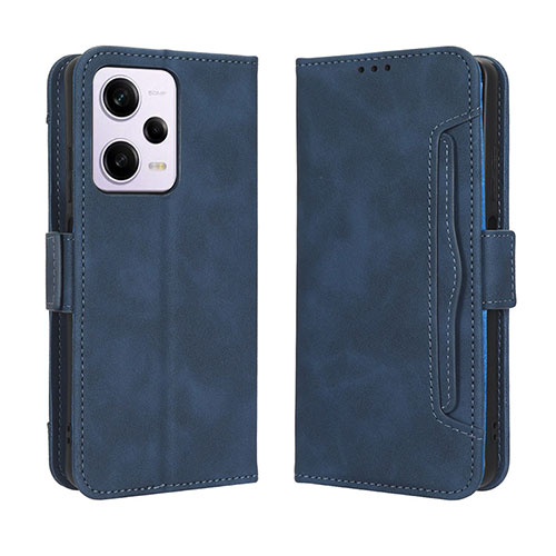 Leather Case Stands Flip Cover Holder BY3 for Xiaomi Redmi Note 12 Explorer Blue