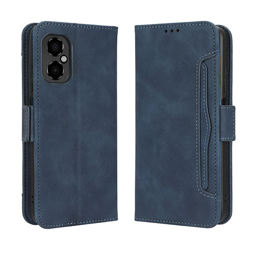 Leather Case Stands Flip Cover Holder BY3 for Xiaomi Redmi Note 12R Pro 5G Blue