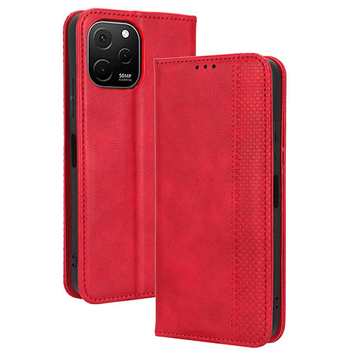 Leather Case Stands Flip Cover Holder BY4 for Huawei Enjoy 50z Red