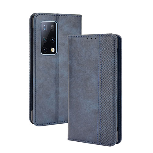 Leather Case Stands Flip Cover Holder BY4 for Huawei Mate X2 Blue