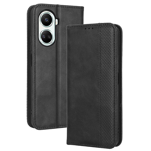 Leather Case Stands Flip Cover Holder BY4 for Huawei Nova 10 SE Black