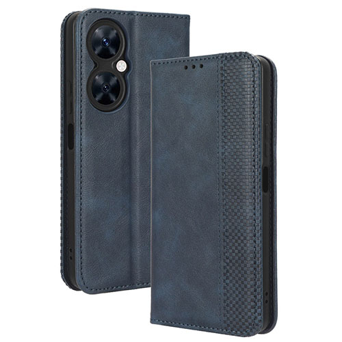 Leather Case Stands Flip Cover Holder BY4 for Huawei Nova 11i Blue