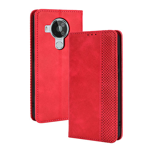 Leather Case Stands Flip Cover Holder BY4 for Nokia 7.3 Red