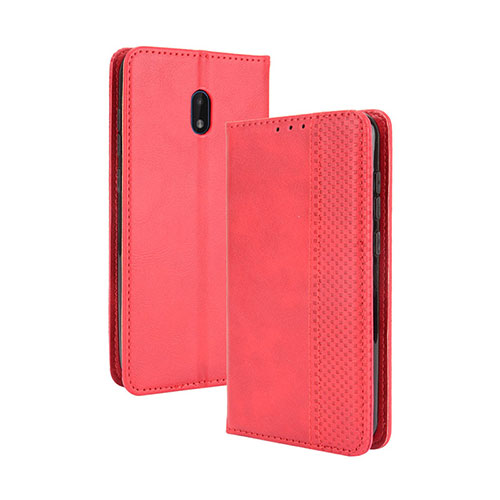 Leather Case Stands Flip Cover Holder BY4 for Nokia C01 Plus Red