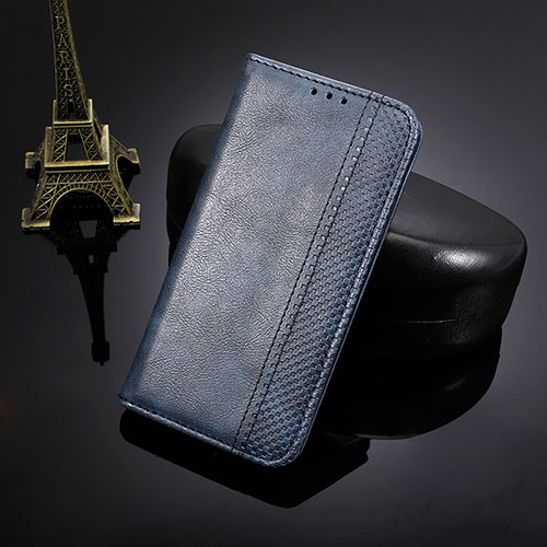 Leather Case Stands Flip Cover Holder BY4 for Nokia C10 Blue