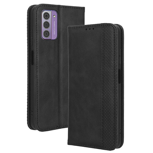 Leather Case Stands Flip Cover Holder BY4 for Nokia G310 5G Black