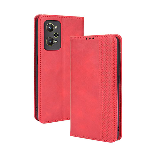 Leather Case Stands Flip Cover Holder BY4 for Realme GT Neo2 5G Red