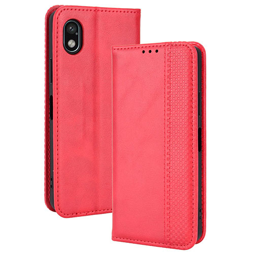 Leather Case Stands Flip Cover Holder BY4 for Sony Xperia Ace III SOG08 Red