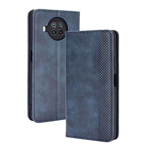 Leather Case Stands Flip Cover Holder BY4 for Xiaomi Mi 10T Lite 5G Blue