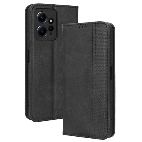 Leather Case Stands Flip Cover Holder BY4 for Xiaomi Redmi Note 12 4G Black