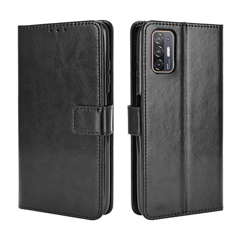 Leather Case Stands Flip Cover Holder BY5 for HTC Desire 21 Pro 5G Black