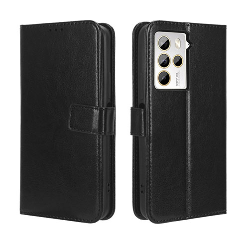 Leather Case Stands Flip Cover Holder BY5 for HTC U23 5G Black