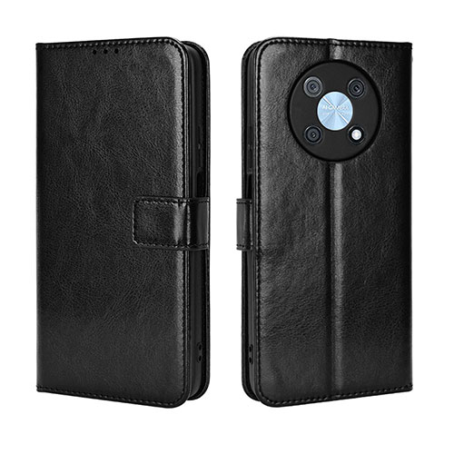 Leather Case Stands Flip Cover Holder BY5 for Huawei Enjoy 50 Pro Black