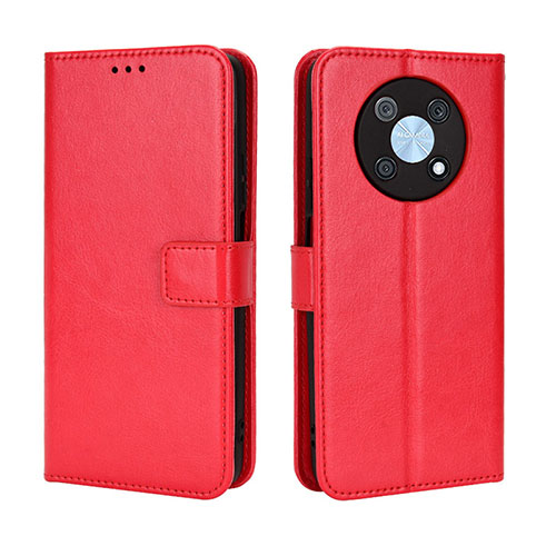 Leather Case Stands Flip Cover Holder BY5 for Huawei Enjoy 50 Pro Red