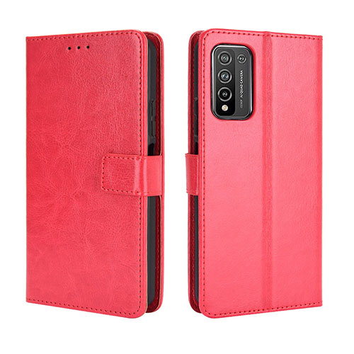 Leather Case Stands Flip Cover Holder BY5 for Huawei Honor 10X Lite Red