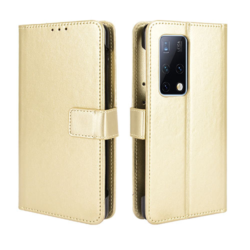 Leather Case Stands Flip Cover Holder BY5 for Huawei Mate X2 Gold