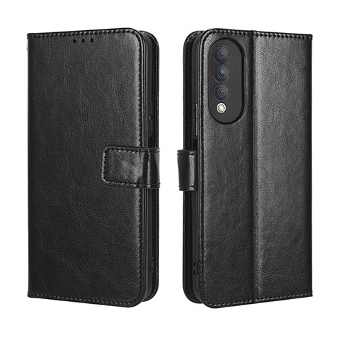 Leather Case Stands Flip Cover Holder BY5 for Huawei Nova 10z Black