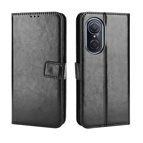 Leather Case Stands Flip Cover Holder BY5 for Huawei Nova 9 SE Black