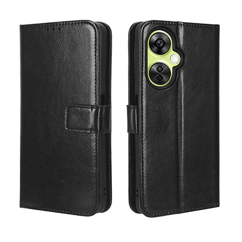 Leather Case Stands Flip Cover Holder BY5 for Oppo K11x 5G Black