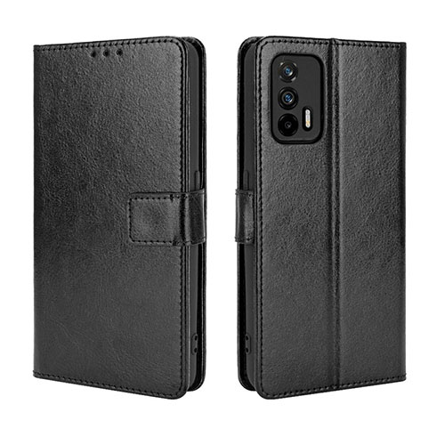 Leather Case Stands Flip Cover Holder BY5 for Realme GT 5G Black