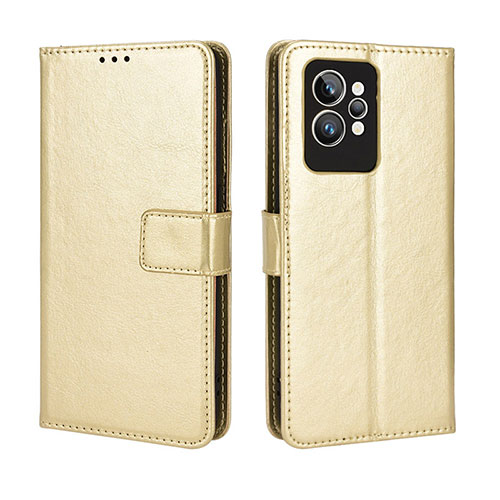 Leather Case Stands Flip Cover Holder BY5 for Realme GT2 Pro 5G Gold