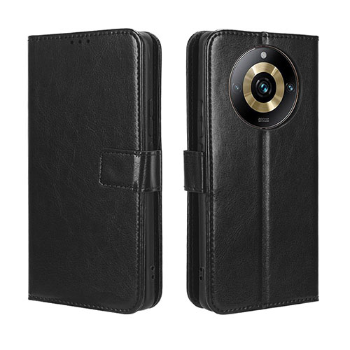 Leather Case Stands Flip Cover Holder BY5 for Realme Narzo 60 Pro 5G Black