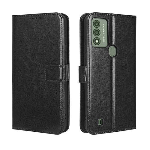 Leather Case Stands Flip Cover Holder BY5 for Wiko Voix Black