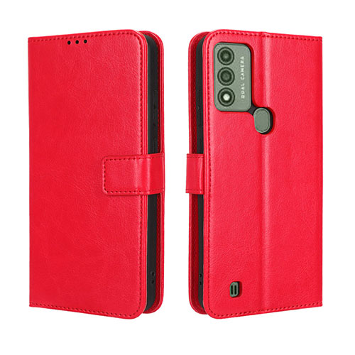 Leather Case Stands Flip Cover Holder BY5 for Wiko Voix Red