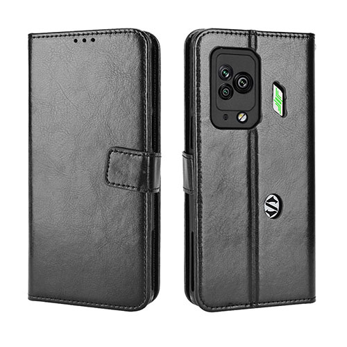 Leather Case Stands Flip Cover Holder BY5 for Xiaomi Black Shark 5 Pro 5G Black