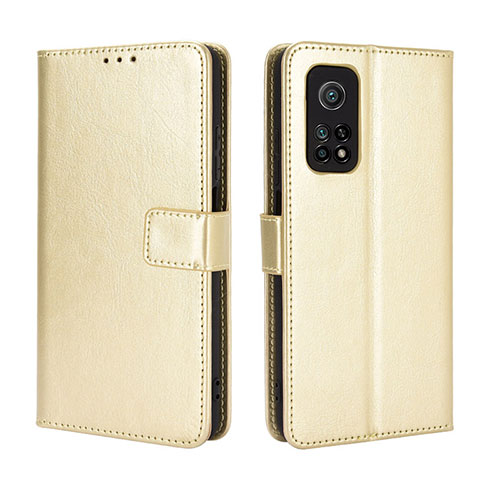 Leather Case Stands Flip Cover Holder BY5 for Xiaomi Mi 10T 5G Gold