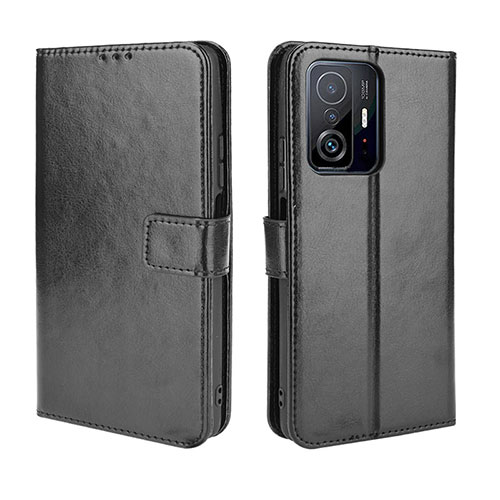 Leather Case Stands Flip Cover Holder BY5 for Xiaomi Mi 11T 5G Black