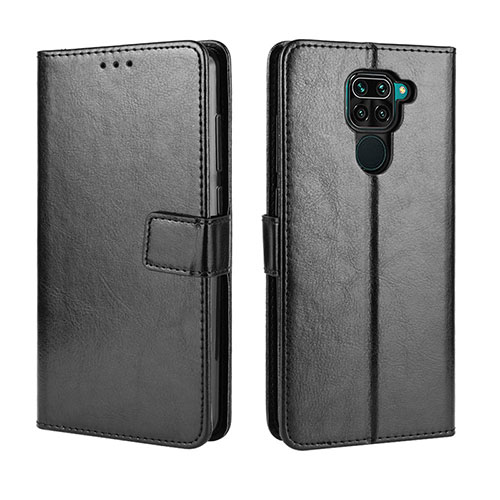 Leather Case Stands Flip Cover Holder BY5 for Xiaomi Redmi 10X 4G Black