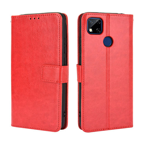 Leather Case Stands Flip Cover Holder BY5 for Xiaomi Redmi 9 Activ Red