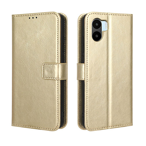 Leather Case Stands Flip Cover Holder BY5 for Xiaomi Redmi A2 Plus Gold