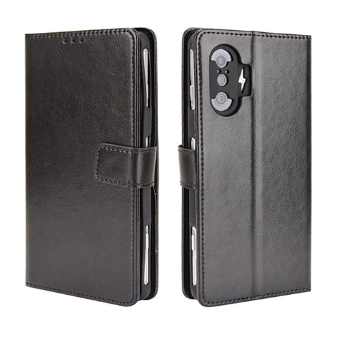 Leather Case Stands Flip Cover Holder BY5 for Xiaomi Redmi K40 Gaming 5G Black