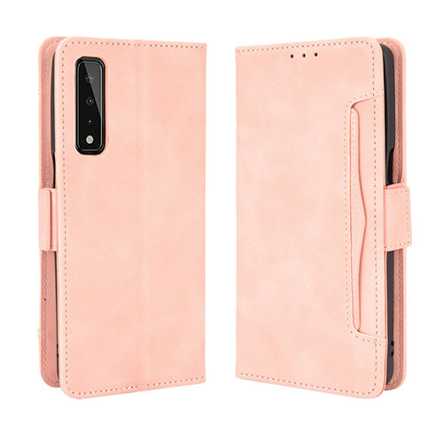 Leather Case Stands Flip Cover Holder BY6 for LG Stylo 7 Pink